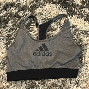 Gray and black ADIDAS Sports Bra